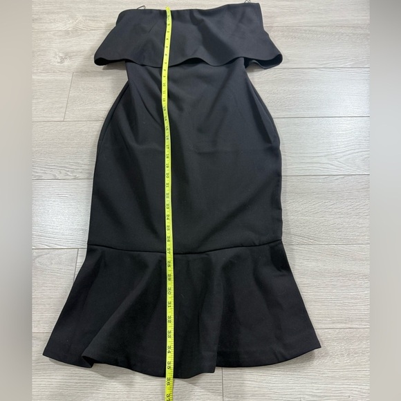 Likely Conrad Black Off Shoulder Strapless Flared Hem Midi Dress - Picture 10 of 10